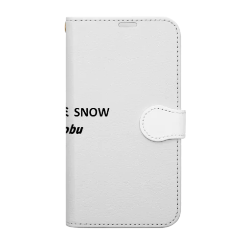 クロツグミ SNOW 手帳型スマホケース