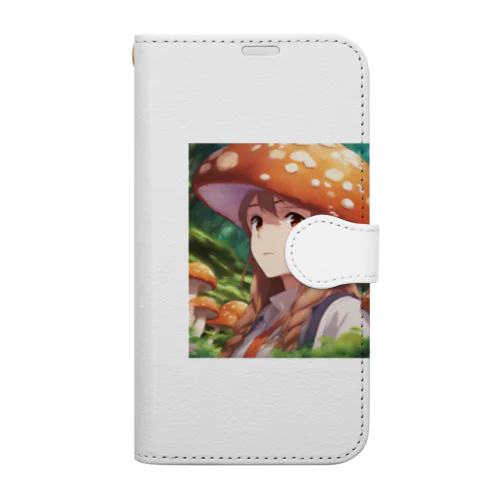 キノコ少女 Book-Style Smartphone Case