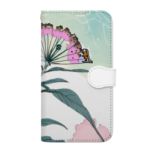 RetrowaveFlower-バイモ- Book-Style Smartphone Case