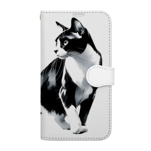 ハチワレキャット Book-Style Smartphone Case