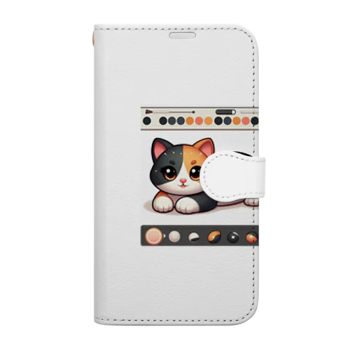 三毛猫ペイント Book-Style Smartphone Case