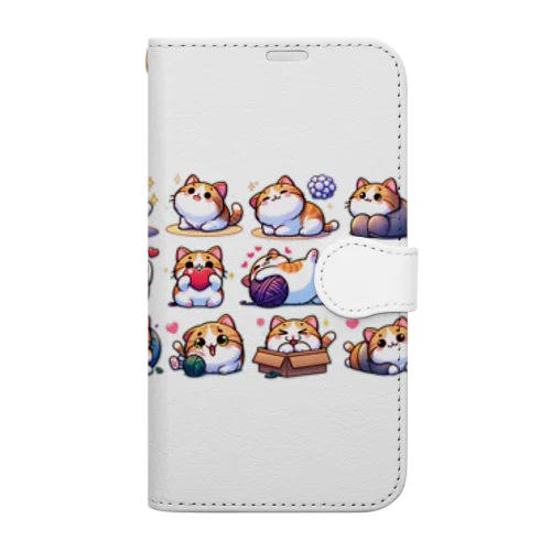 癒しcat Book-Style Smartphone Case