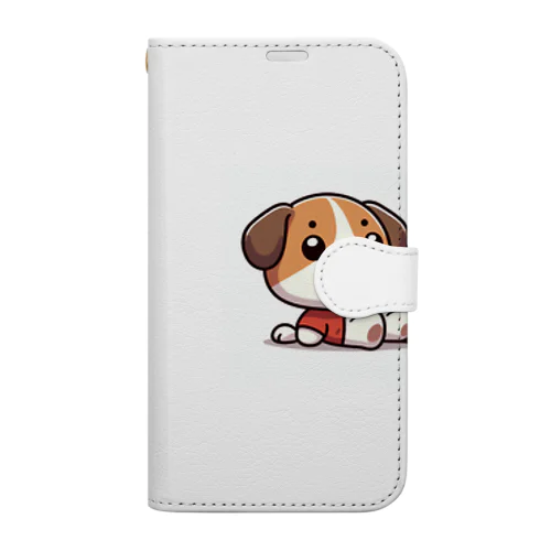 おすわりわんちゃん Book-Style Smartphone Case