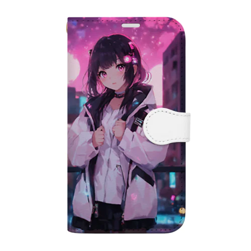 二次元の女の子 Book-Style Smartphone Case