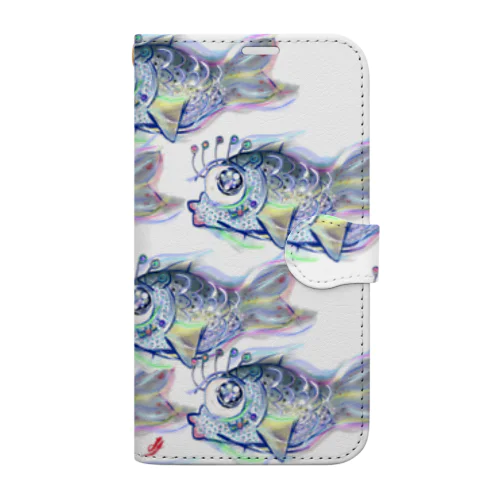 オラ真鯵🐟(大漁ver.) Book-Style Smartphone Case