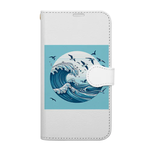 かもめと海 Book-Style Smartphone Case