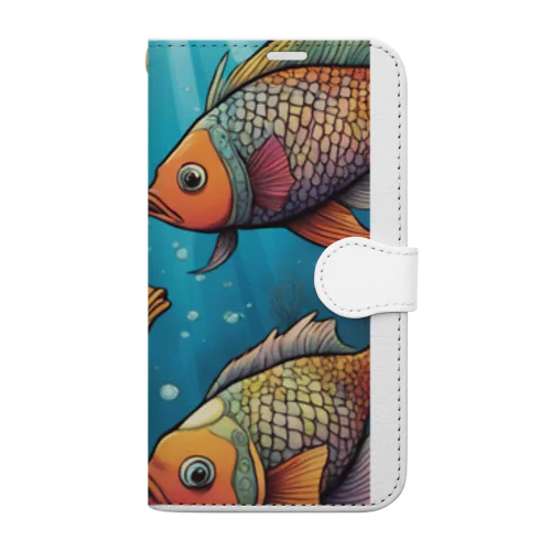 異世界　魚 Book-Style Smartphone Case