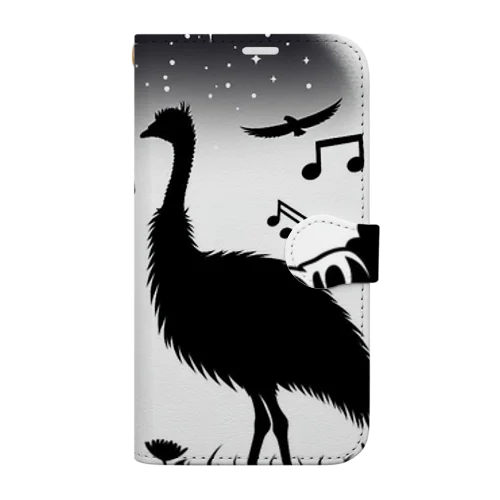 ウサギ　ギター　エミュー Book-Style Smartphone Case