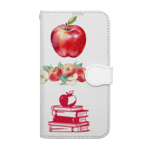 りんごと本　知恵の実 Book-Style Smartphone Case