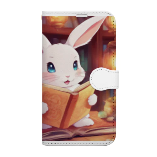 本を読んで魔法を勉強中なのだ Book-Style Smartphone Case