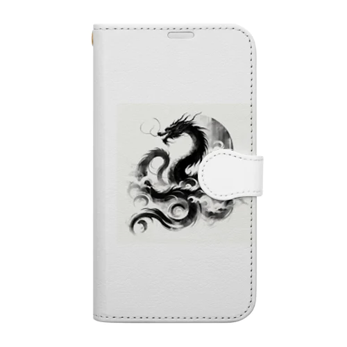 水墨画　竜 Book-Style Smartphone Case