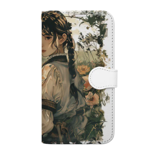 虎と少女 Book-Style Smartphone Case