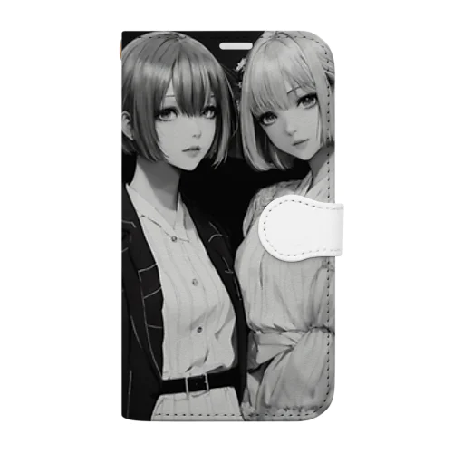 二次元の女の子 Book-Style Smartphone Case