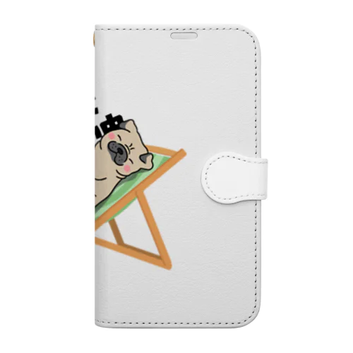 ビールでととのう(パグバージョン) Book-Style Smartphone Case