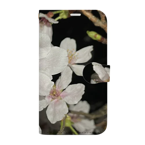 夜桜！満開◎ 手帳型スマホケース