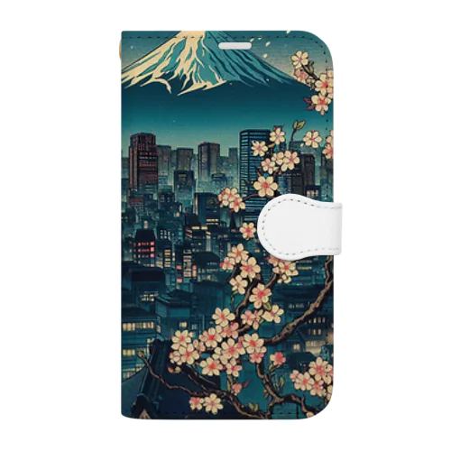 都会の浮世絵 Book-Style Smartphone Case