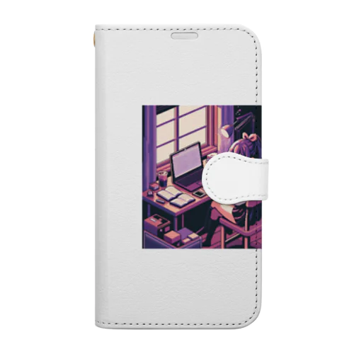 ピクセルパープルガール2 Book-Style Smartphone Case