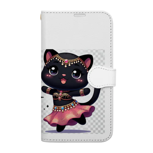 黒猫ベリーダンス Book-Style Smartphone Case