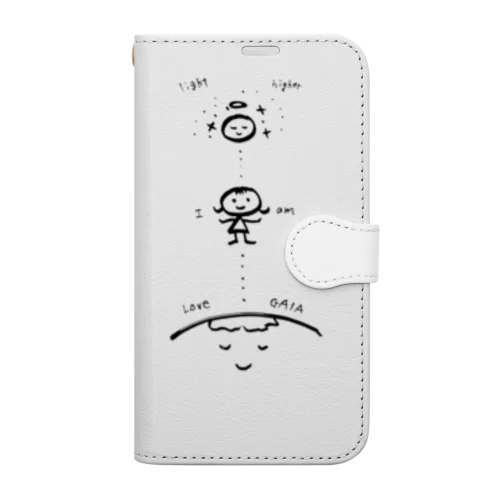 position of 100（モノクロ） Book-Style Smartphone Case