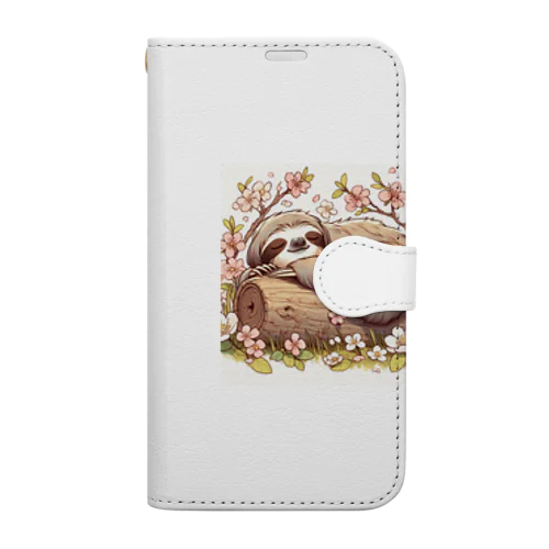 春のうたた寝ナマネモノ Book-Style Smartphone Case