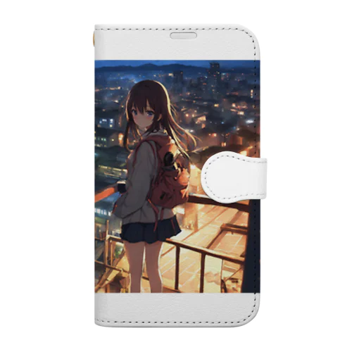 二次元の女の子 Book-Style Smartphone Case