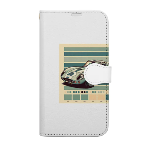 レトロなスポーツカー Book-Style Smartphone Case