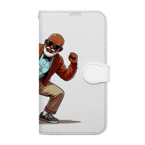 肩ダンスおじさん Book-Style Smartphone Case