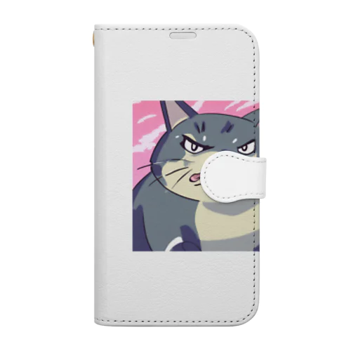 怒る猫 Book-Style Smartphone Case