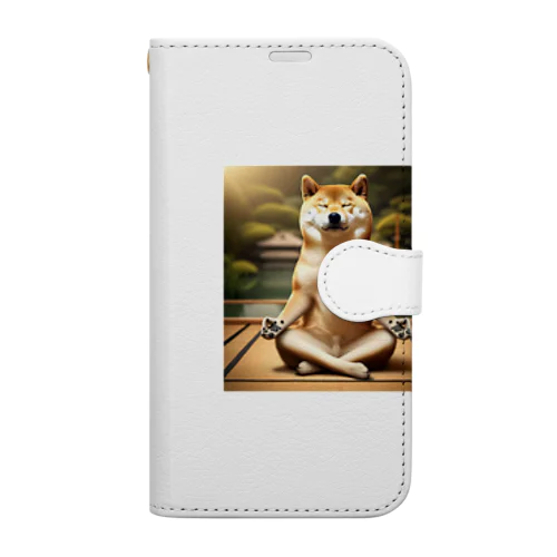 瞑想する柴犬 Book-Style Smartphone Case