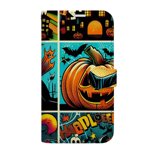 ポップなハロウィン Book-Style Smartphone Case