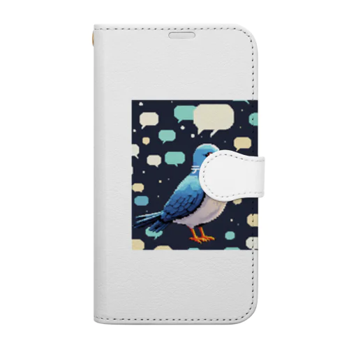 無口な喋る青い鳥 Book-Style Smartphone Case