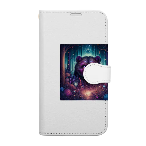 不気味で可愛い熊001 Book-Style Smartphone Case