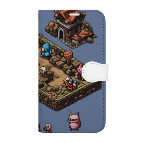 レトロゲードット絵ファミコン3 Book-Style Smartphone Case