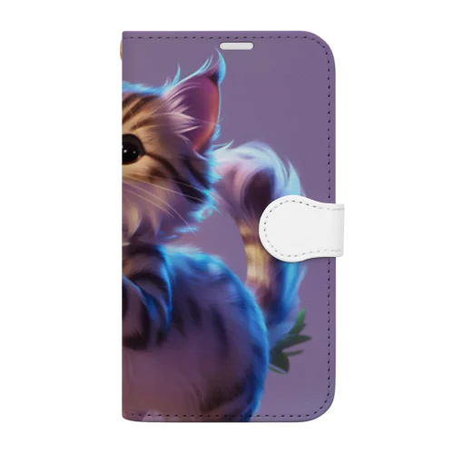 猫と蝶々 Book-Style Smartphone Case