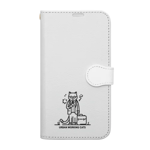 都会で働く猫 Book-Style Smartphone Case