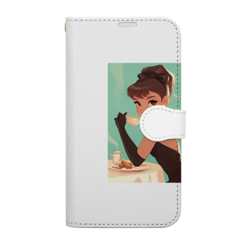 ティファニーでお茶を　Hime  2530 Book-Style Smartphone Case