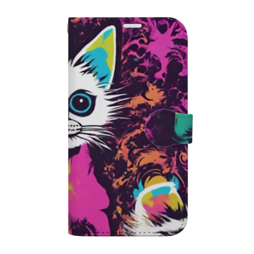 psychedelic kitty ⅱ  Book-Style Smartphone Case