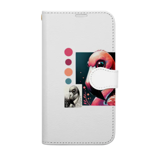 不気味で可愛いフラミンゴ001 Book-Style Smartphone Case