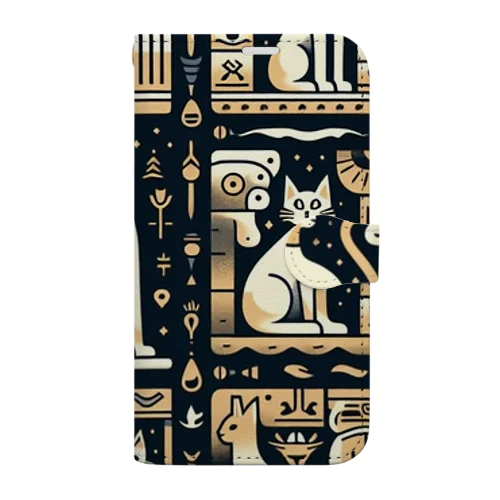 エジプト猫② Book-Style Smartphone Case