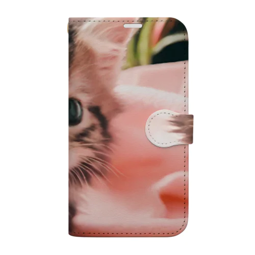 かわいい子猫の画像グッズ Book-Style Smartphone Case