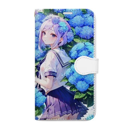 紫陽花 Book-Style Smartphone Case