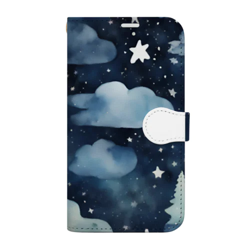 夜空熊 Book-Style Smartphone Case