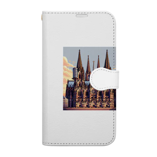 ケルン大聖堂（pixel art） Book-Style Smartphone Case