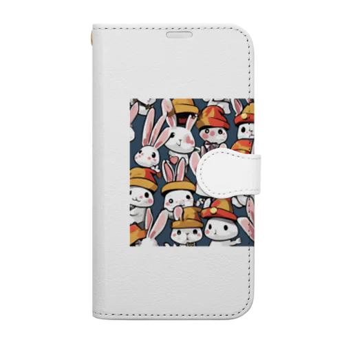 かわいいウサギ🐇 Book-Style Smartphone Case