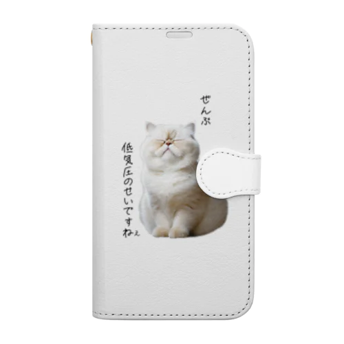 低気圧 Book-Style Smartphone Case