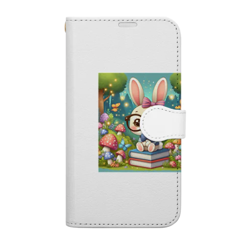 ウサギのアマリリス Book-Style Smartphone Case