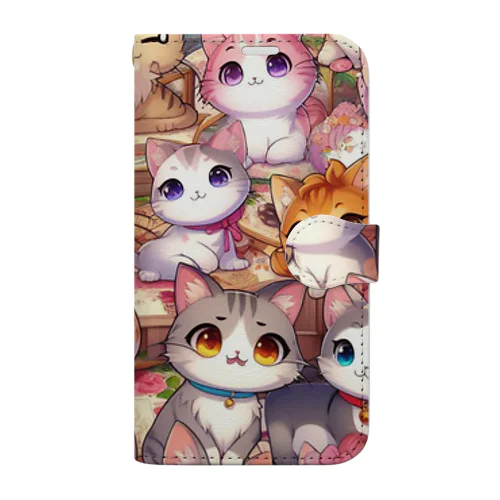 可愛い猫ちゃん達 Book-Style Smartphone Case