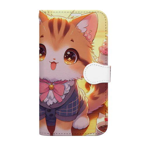 愛らしいにゃんこ Book-Style Smartphone Case