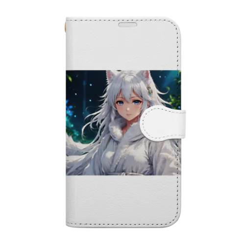 もふもふの巫女 Book-Style Smartphone Case