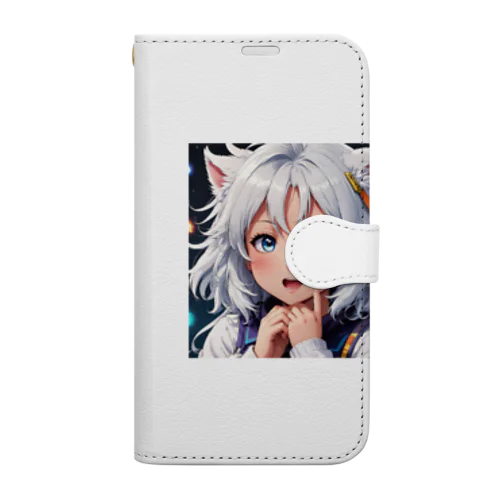 もふもふの美少女甘える Book-Style Smartphone Case